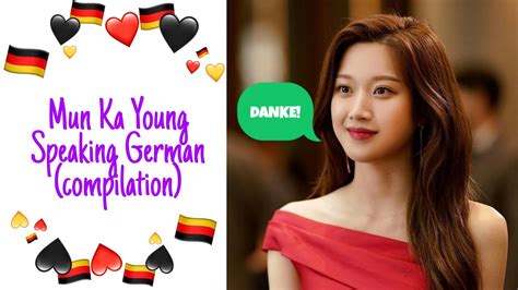 Compilation of Moon Ga Young Speaking German .